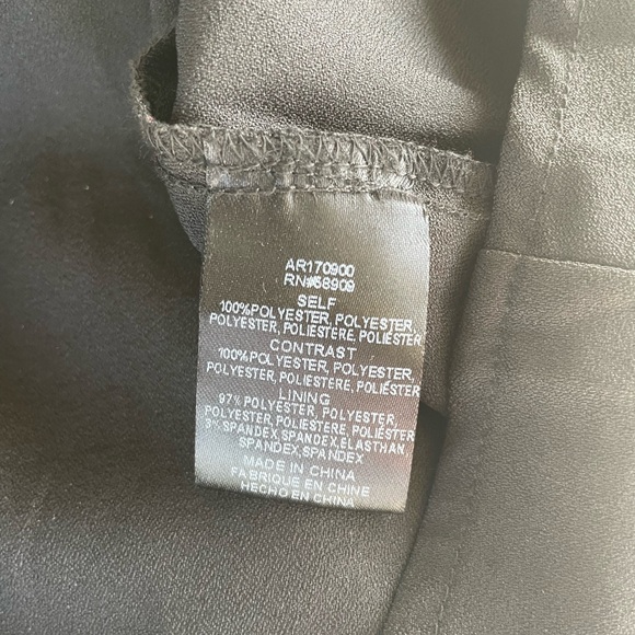 Gianni Bini Liv Mock Neck Lace Black & White Long Sleeve Dress XS | Ruffle Skirt - Picture 12 of 12